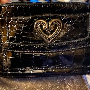 CANDIE Elegant Black Croc-Embossed Women's WRISTLET